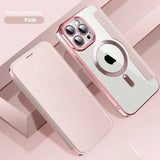 Electroplated Flip Leather Case for iPhone