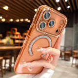 Luxury Glitter Diamond Magnetic Shockproof Case For iPhone