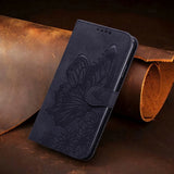 Premium Embossed Magnetic Leather Wallet Flip Case For iPhone