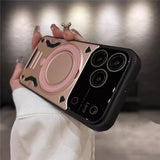 Frosted Armor Bracket Ring Holder Case For iPhone