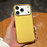 Slim Matte Luggage Striped Textured Corrugated Case For iPhone