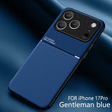Matte Leather Magnetic Shockproof Case for iPhone