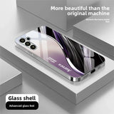 Simple Line Electroplated Glass Case for Samsung