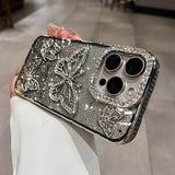 Diamond Butterfly Plating Case for iPhone