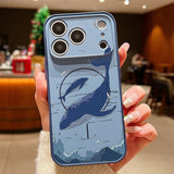 Whale Patterned Magnetic Shockproof Lens Case For iPhone