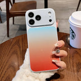 Gradient Glitter Tempered Glass Camera Protection Case For iPhone