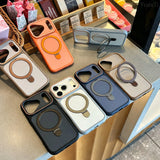 Built-in Magnetic Ring Kickstand Case For iPhone