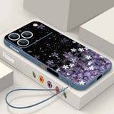 Cherry Blossom Wrist Strap Soft Case For iPhone