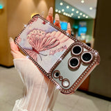 Plating Glitter Butterfly Rhinestone Diamond Case For iPhone
