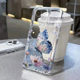 Gold Butterfly Soft TPU Transparent Case For iPhone