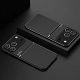 Matte Leather Magnetic Shockproof Case for iPhone
