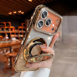 Transparent Diamond Glitter Magnetic Case for iPhone