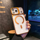Ultra Thin Magnetic Borderless Camera Bracket Case for iPhone