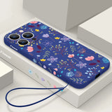 Luxury Flower Buds Lanyard Case For iPhone