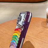 Plating Glitter Diamond Rainbow Quicksand Case For iPhone