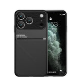 Matte Leather Magnetic Shockproof Case for iPhone