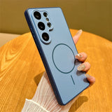 Luxury Matte Magnetic Wireless Charging Case For Samsung