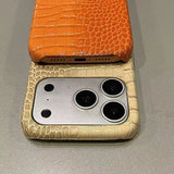 Luxury Glossy Crocodile Leather Texture Frameless Case For iPhone