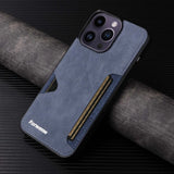 Retro Card Holder Leather Case for iPhone