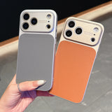 Simple Leather Texture Shockproof Case For iPhone