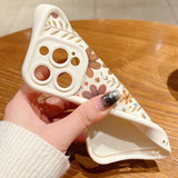 Cartoon Flowers TPU Soft Silicone Case For iPhone