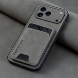 Luxury Synthetic Leather Card Bag Holder Case for iPhone