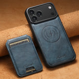 Leather Card Holder Stand Frame Case For iPhone