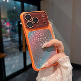 Leopard Glitter Colorful Large Window Case for iPhone