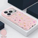 Colorful Stars Print Silicone Case For iPhone