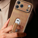 Luxury Rotation KickStand Business Leather Case For iPhone