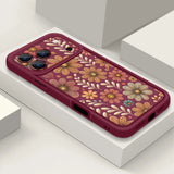 Cartoon Flowers TPU Soft Silicone Case For iPhone