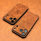 Luxury Faux Leather Cover Case For iPhone