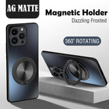 Matte Kickstand Ring Magnetic Case for iPhone
