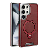 Magnetic Rotating Bracket Luxury Leather Case For Samsung