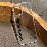 Minimalist Niche Letter Clear Case For iPhone