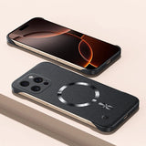 Magnet Frameless Sand Rock Matte Case For iPhone