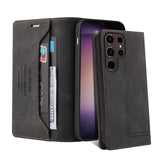 Anti-theft Flip Leather Wallet Case For Samsung