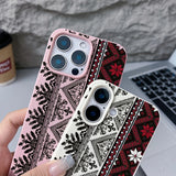 Vintage Totem Shockproof Leather Case For iPhone