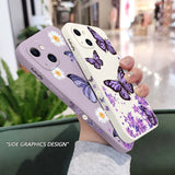 Purple Butterflies Cute Case For iPhone