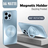 Matte Kickstand Ring Magnetic Case for iPhone