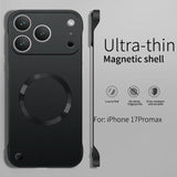 Ultra Thin PC Frameless Magnetic Metal Case For iPhone