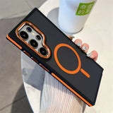Luxury Matte Magnetic Shockproof Case For Samsung