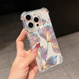 Colorful Petal Pattern Shockproof Case For iPhone