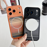 Luxury Anti-slip Frame Armor Magnetic Case For iPhone