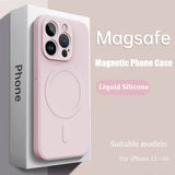 Liquid silicone soft strong magnetic case for iPhone