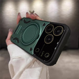 Frosted Armor Bracket Ring Holder Case For iPhone