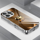 Metal Tempered Glass Electroplated Case For iPhone