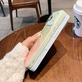 Gradient Glitter Tempered Glass Camera Protection Case For iPhone
