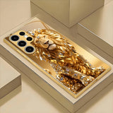 Luxury Diamond Gold Lion Case for Samsung