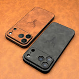 Luxury Faux Leather Cover Case For iPhone